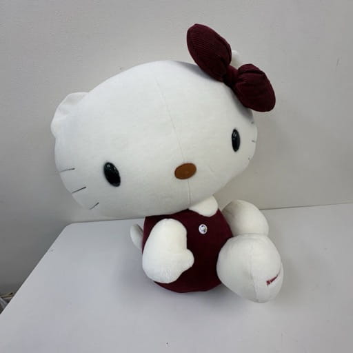 サンリオ ハローキティ 赤 コーデュロイ 2006年製 005/100 全長約50cm ぬいぐるみ 人形